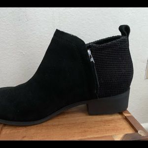 Black TOMS Suede Booties